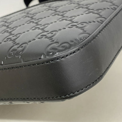 Gucci Shoulder Bag Guccissima Leather Black Silver — view 6