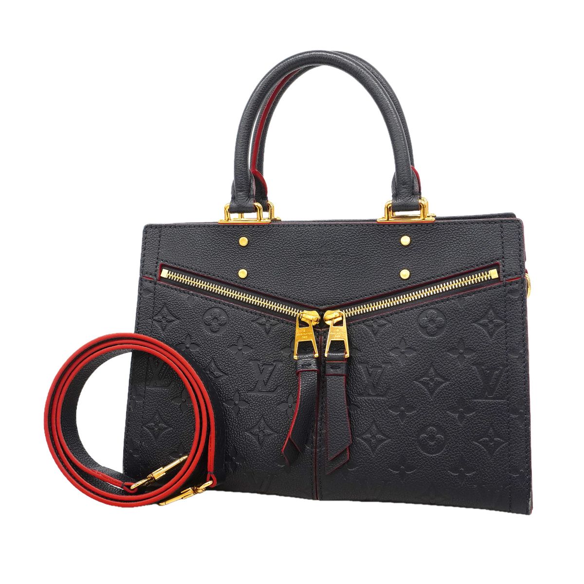 Louis Vuitton Handbag Monogram Empreinte Three PM Marine Rouge 2-Way Bag