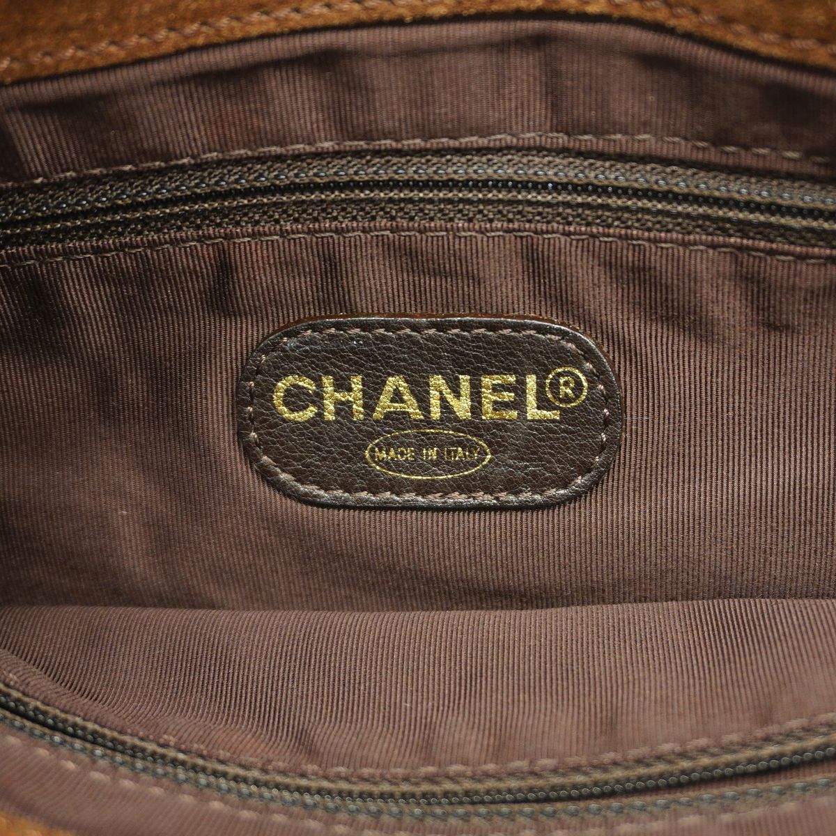 Chanel Tote Suede Brown — view 5