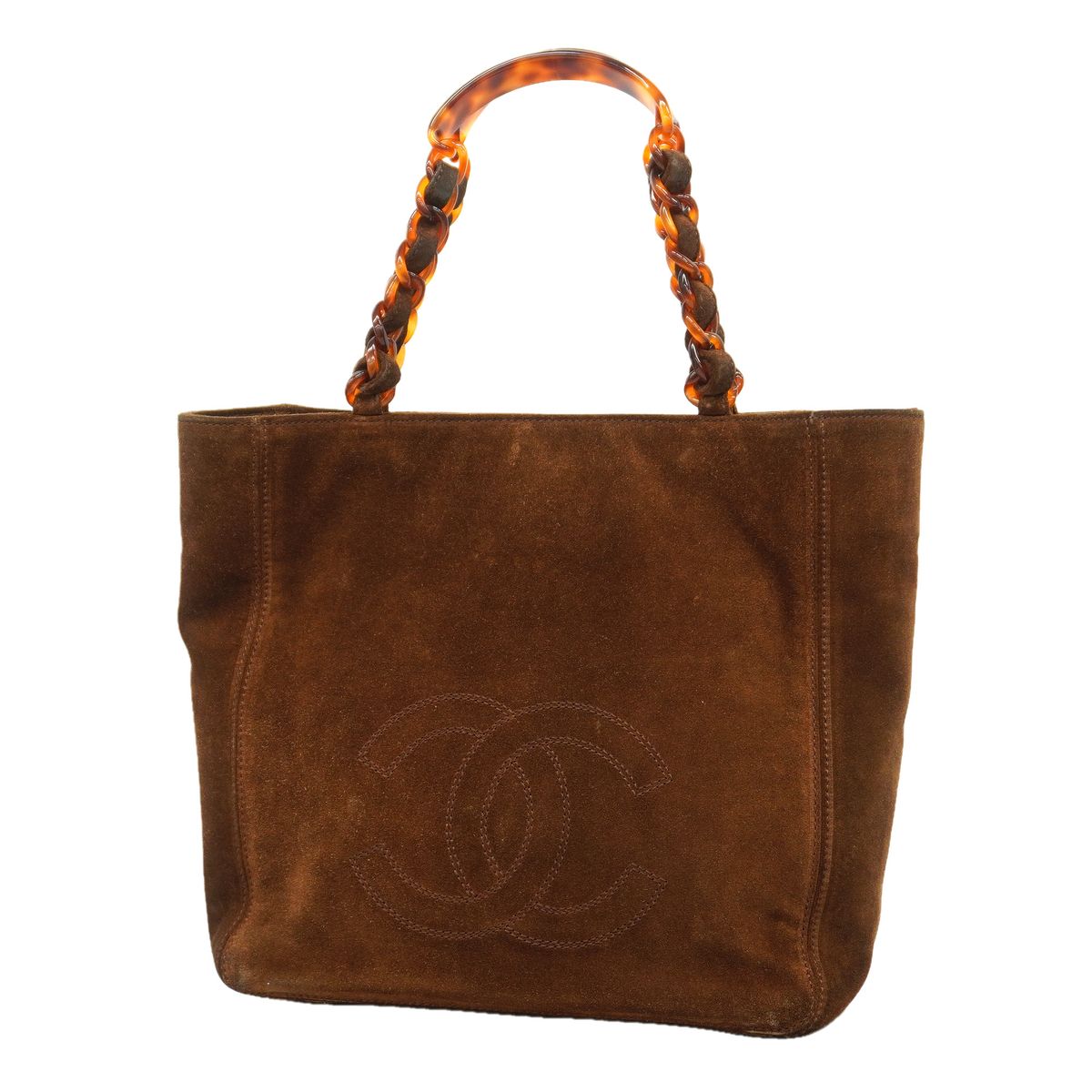 Chanel Tote Suede Brown