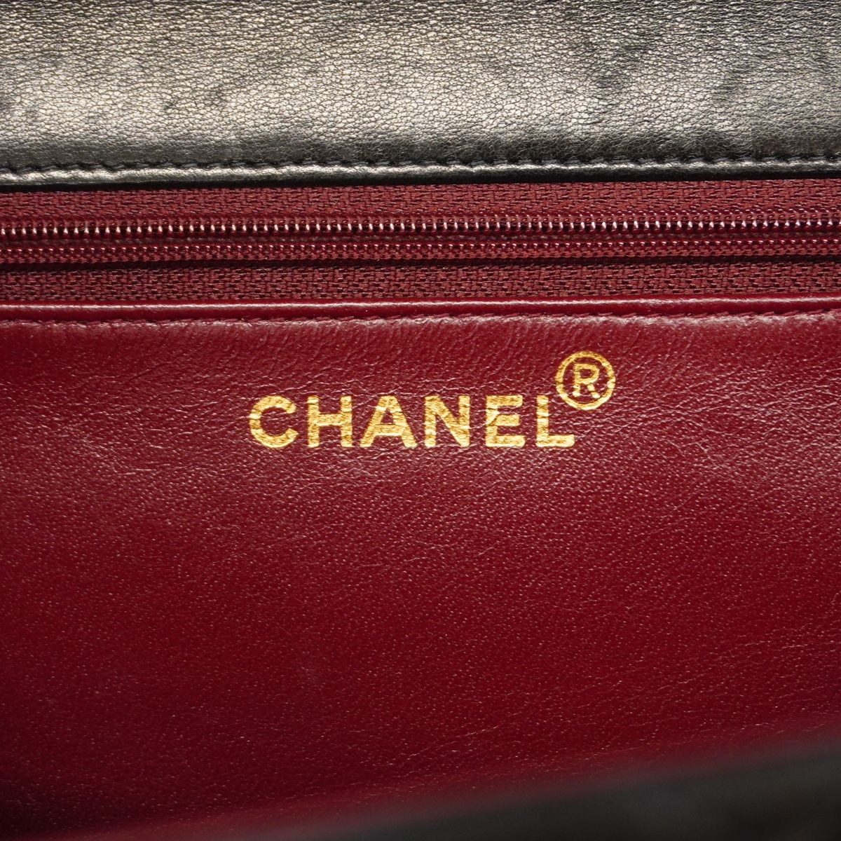 Chanel Shoulder Bag Quilted Lambskin Black Gold — view 5
