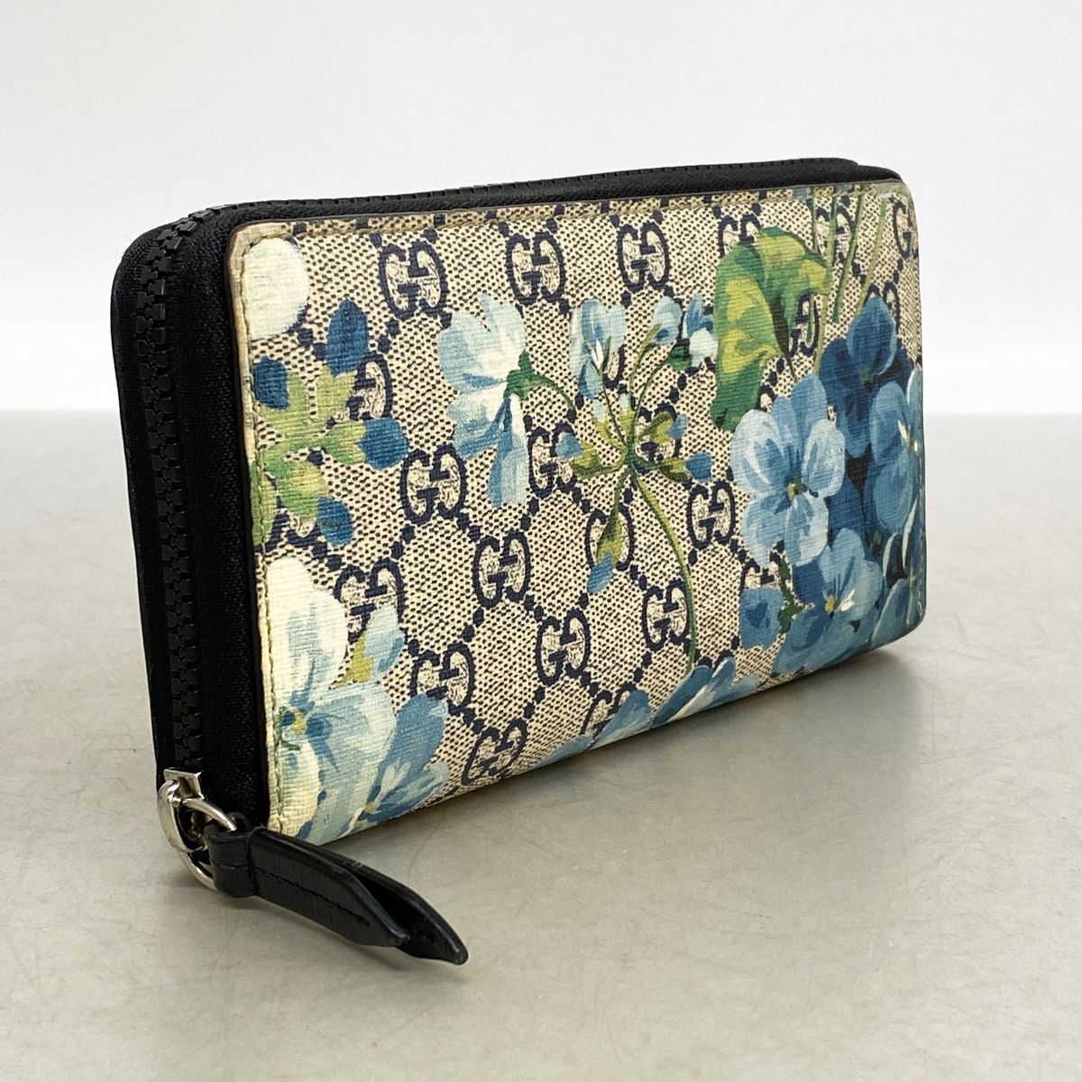Gucci Wallet GG Blooms Blue Silver — view 2
