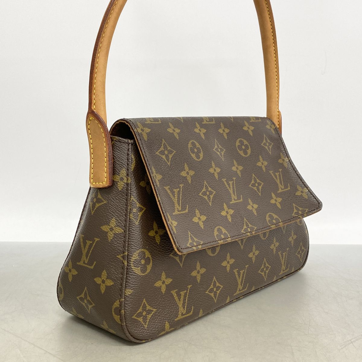 Louis Vuitton Shoulder Bag Monogram Mini Looping Brown — view 2