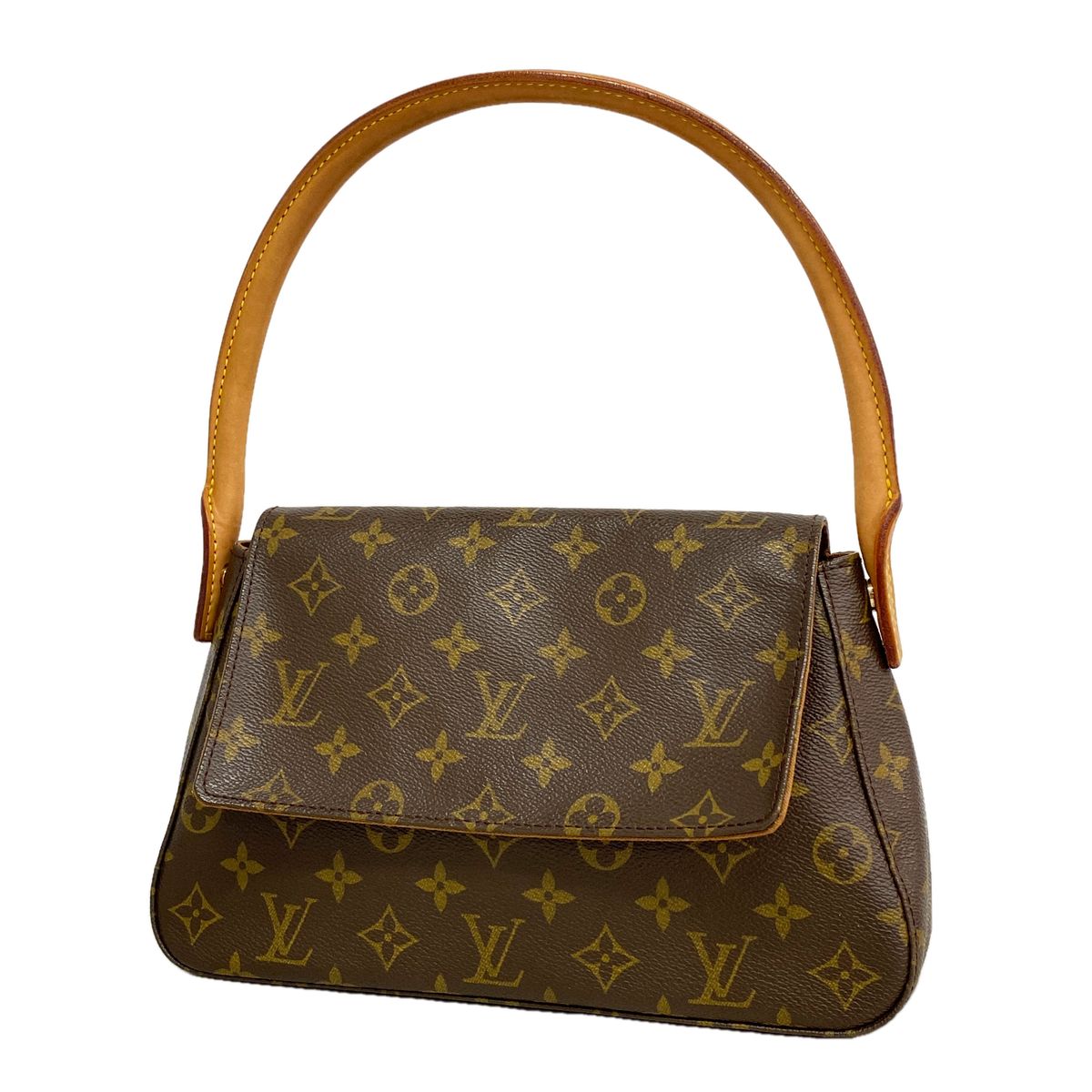 Louis Vuitton Shoulder Bag Monogram Mini Looping Brown