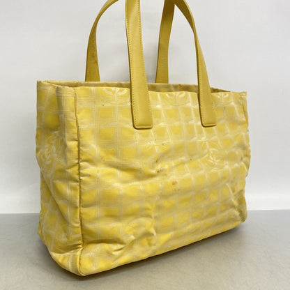 Chanel Tote New Travel Nylon Yellow Silver — view 2