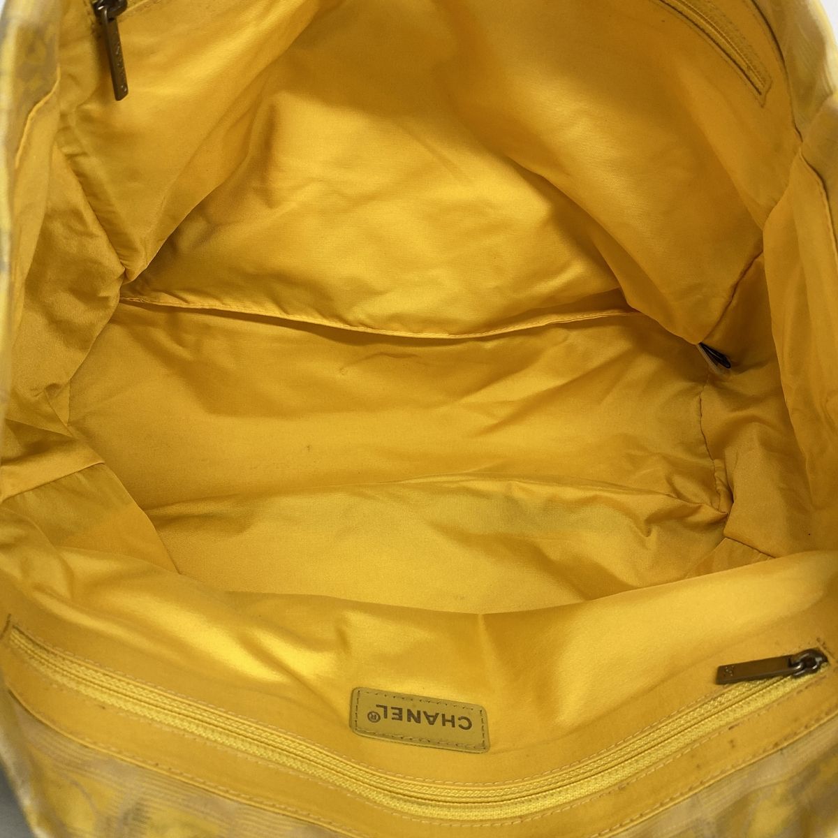 Chanel Tote New Travel Nylon Yellow Silver — view 4