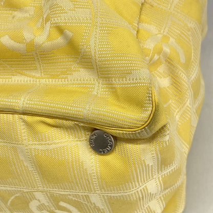 Chanel Tote New Travel Nylon Yellow Silver — view 6