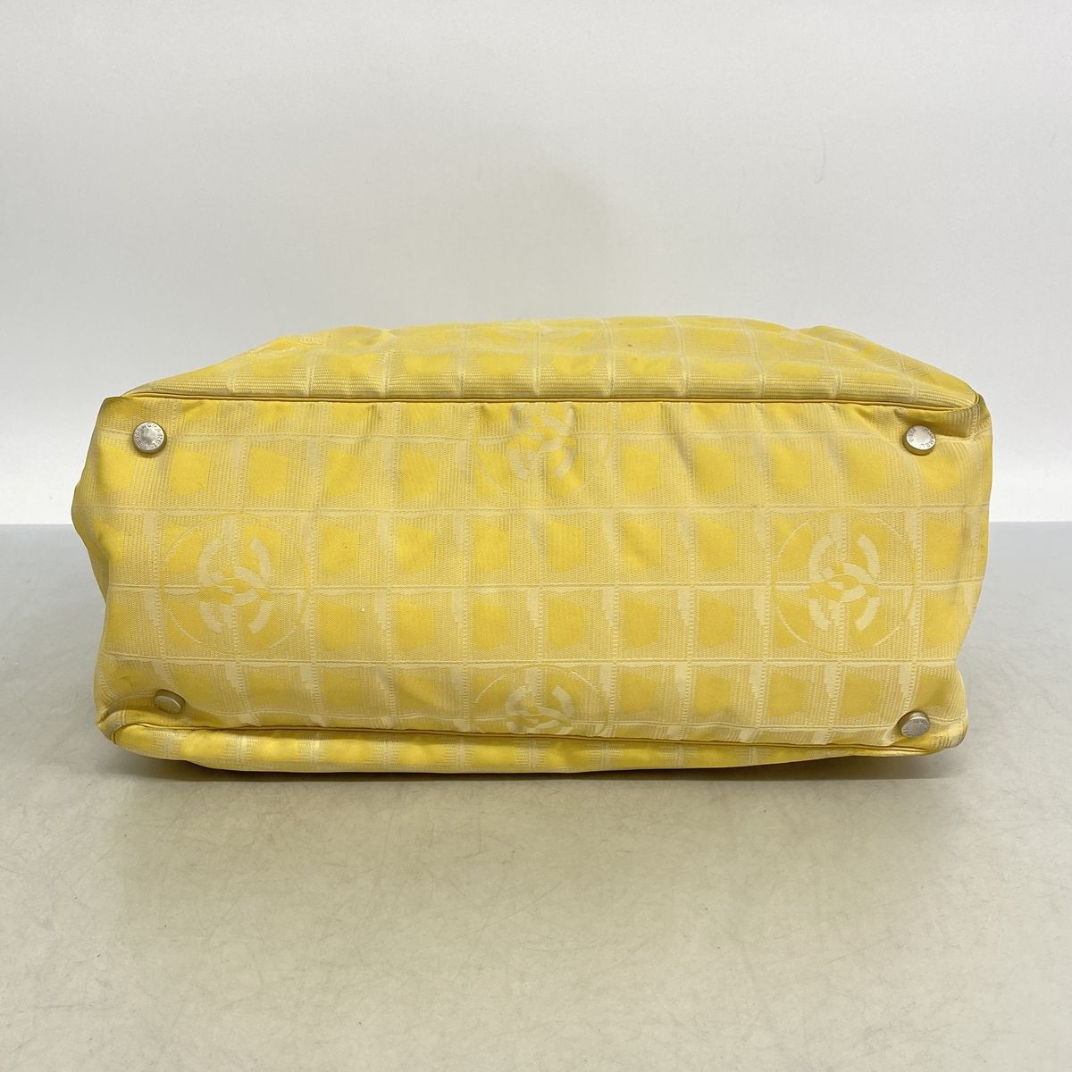 Chanel Tote New Travel Nylon Yellow Silver — view 3