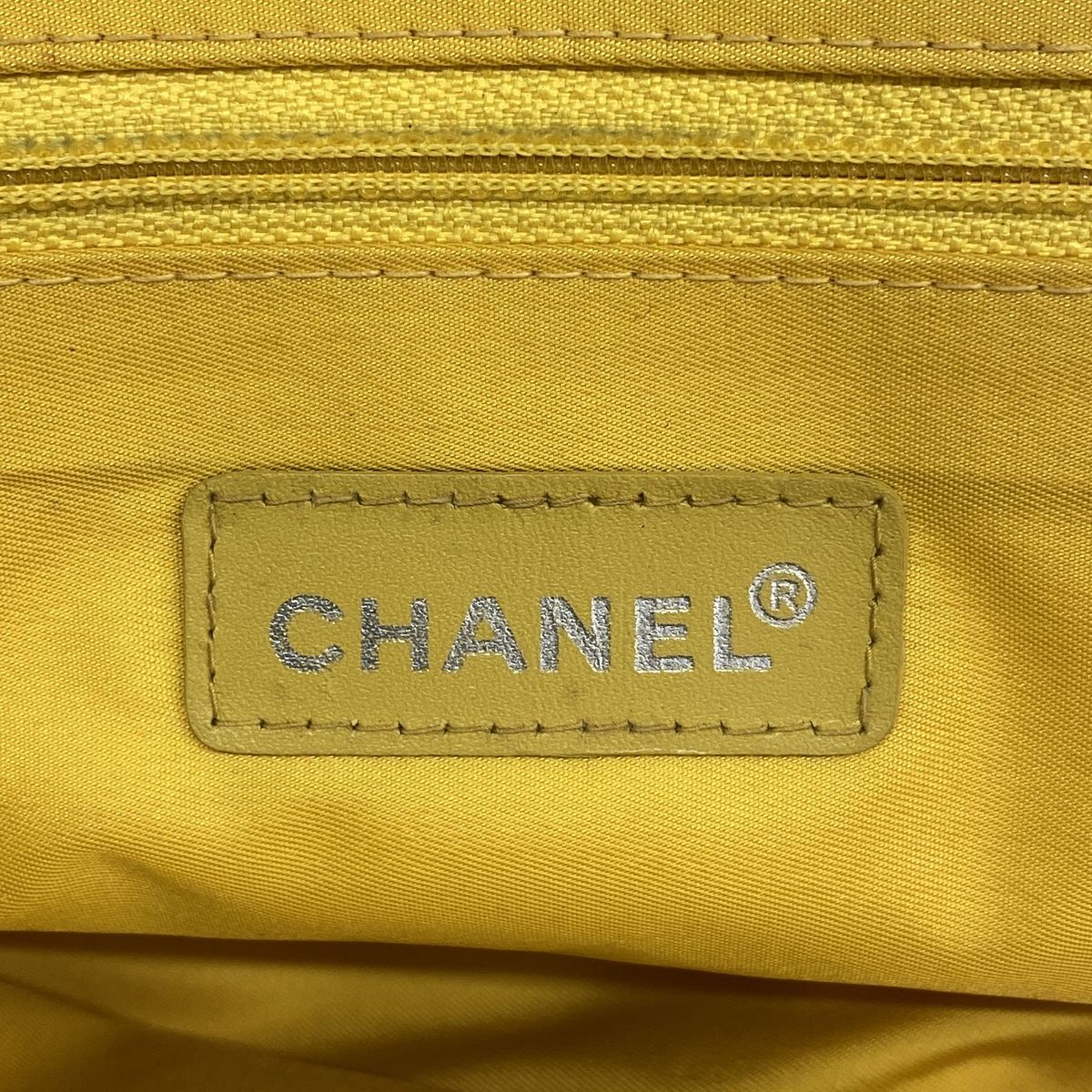Chanel Tote New Travel Nylon Yellow Silver — view 5