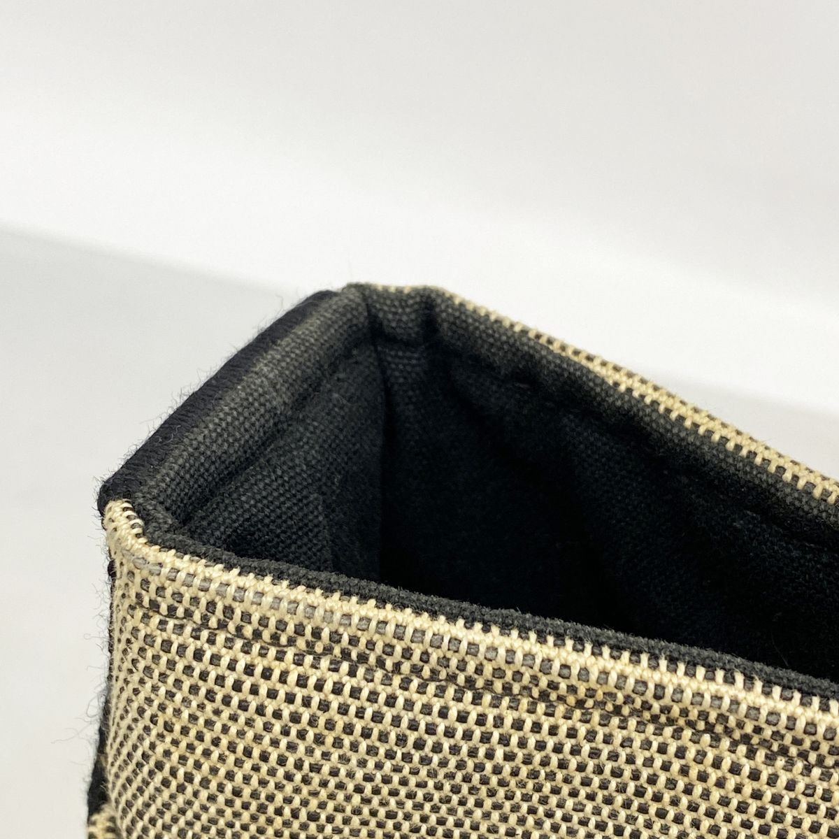 Hermes Handbag Saxo PM Toile H Black Gray Silver — view 8