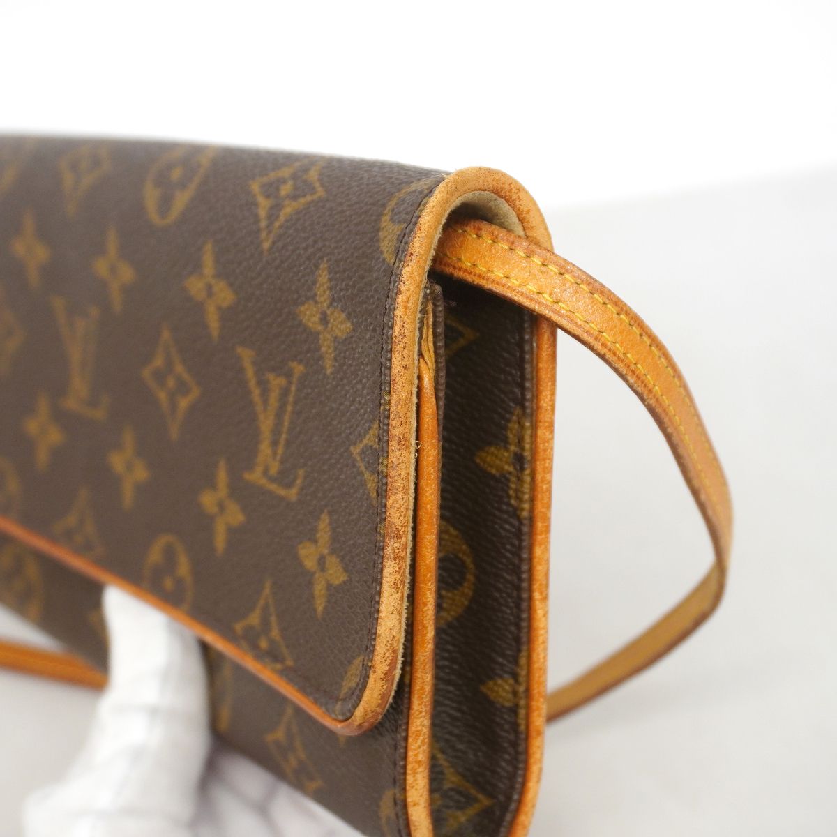 Louis Vuitton Shoulder Bag Monogram Pochette Twin GM Brown — view 6