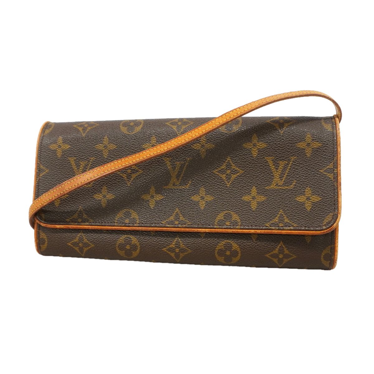 Louis Vuitton Shoulder Bag Monogram Pochette Twin GM Brown
