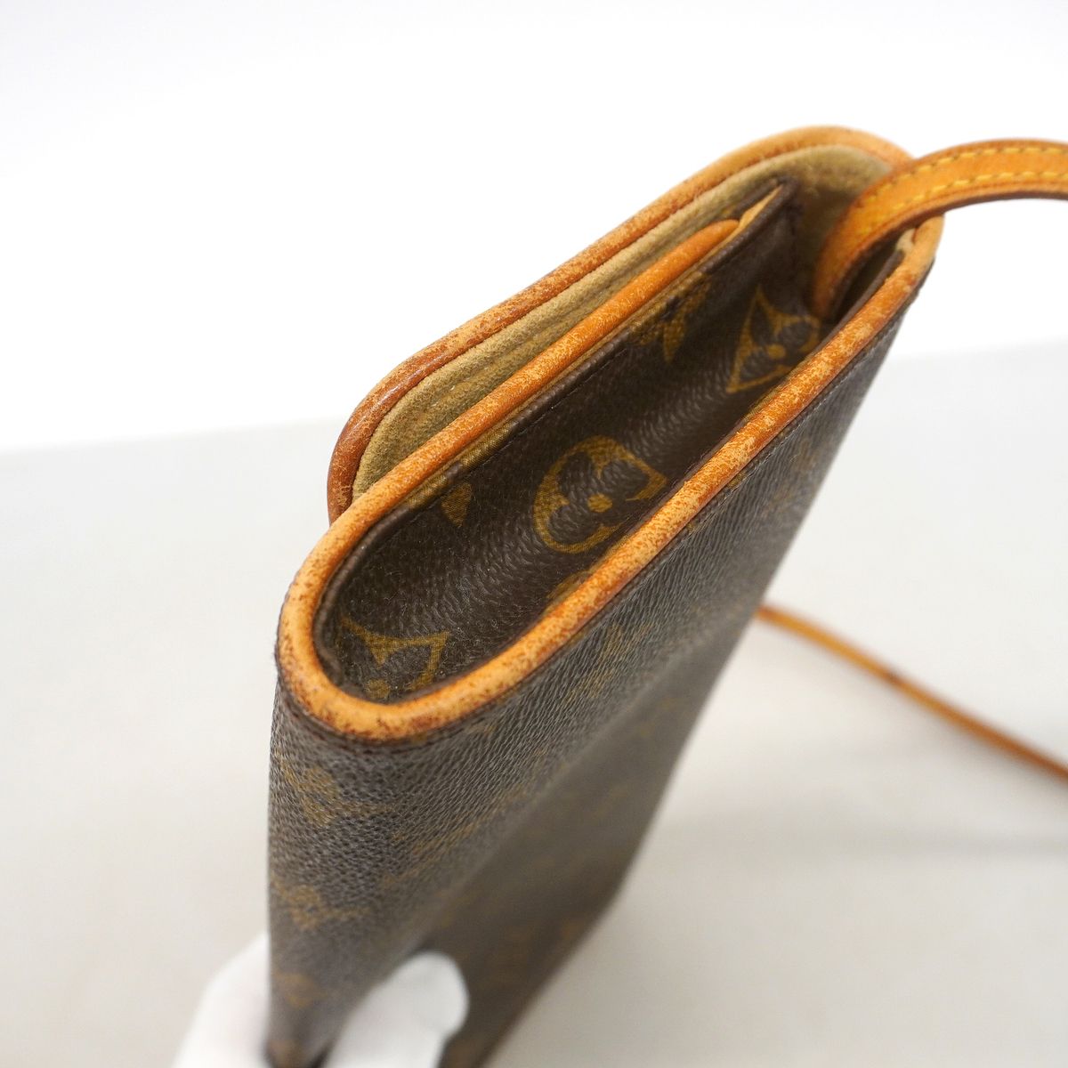 Louis Vuitton Shoulder Bag Monogram Pochette Twin GM Brown — view 7