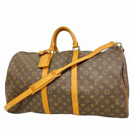 Louis Vuitton Boston Bag Monogram Keepall Bandouliere 55 Brown
