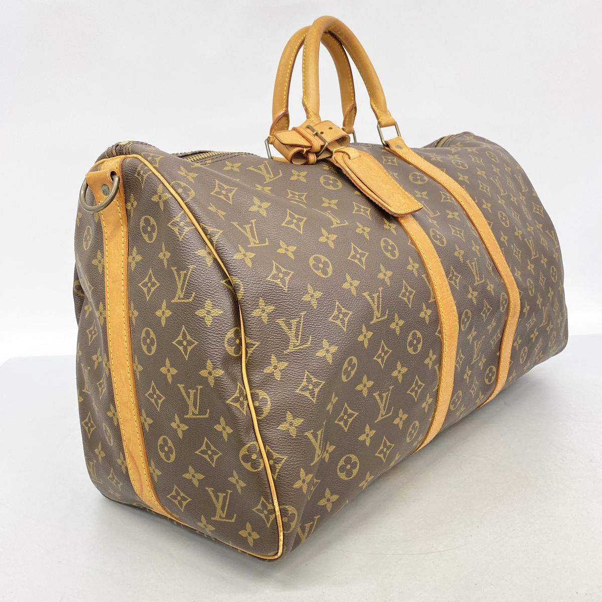 Louis Vuitton Boston Bag Monogram Keepall Bandouliere 55 Brown — view 2