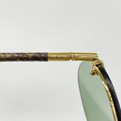 Louis Vuitton Sunglasses Monogram Clockwise Green Brown Eyewear — view 2