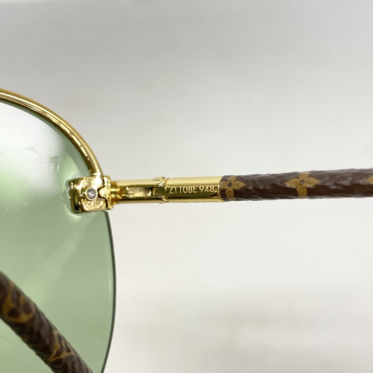 Louis Vuitton Sunglasses Monogram Clockwise Green Brown Eyewear — view 4