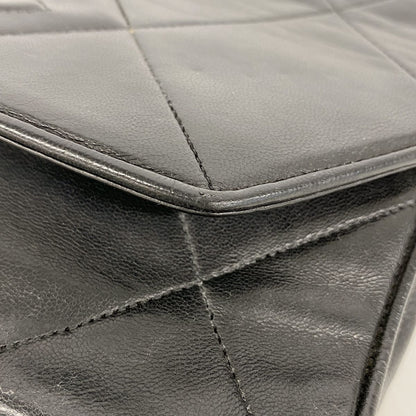 Chanel Shoulder Bag Quilted Lambskin Black Gold — view 8