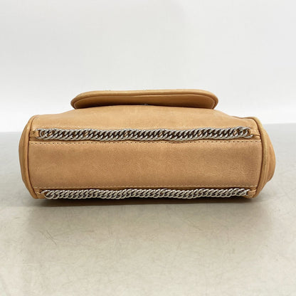 Chanel Shoulder Bag Quilted Lambskin Light Brown Silver — view 3