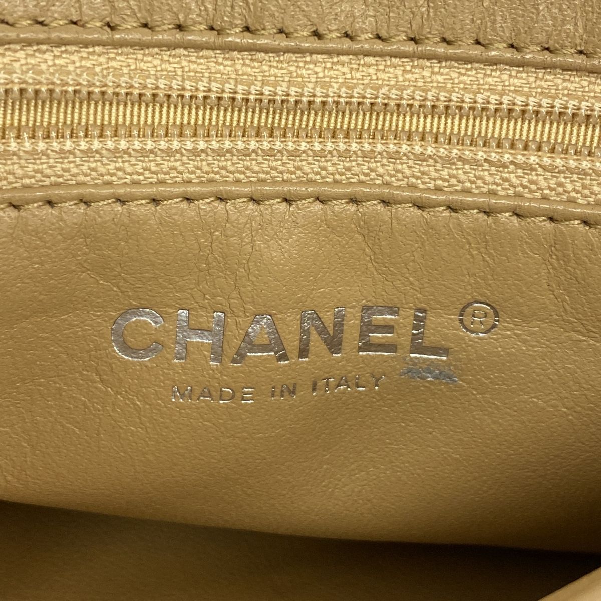 Chanel Shoulder Bag Quilted Lambskin Light Brown Silver — view 5