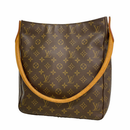 Louis Vuitton Shoulder Bag Monogram Looping GM Brown