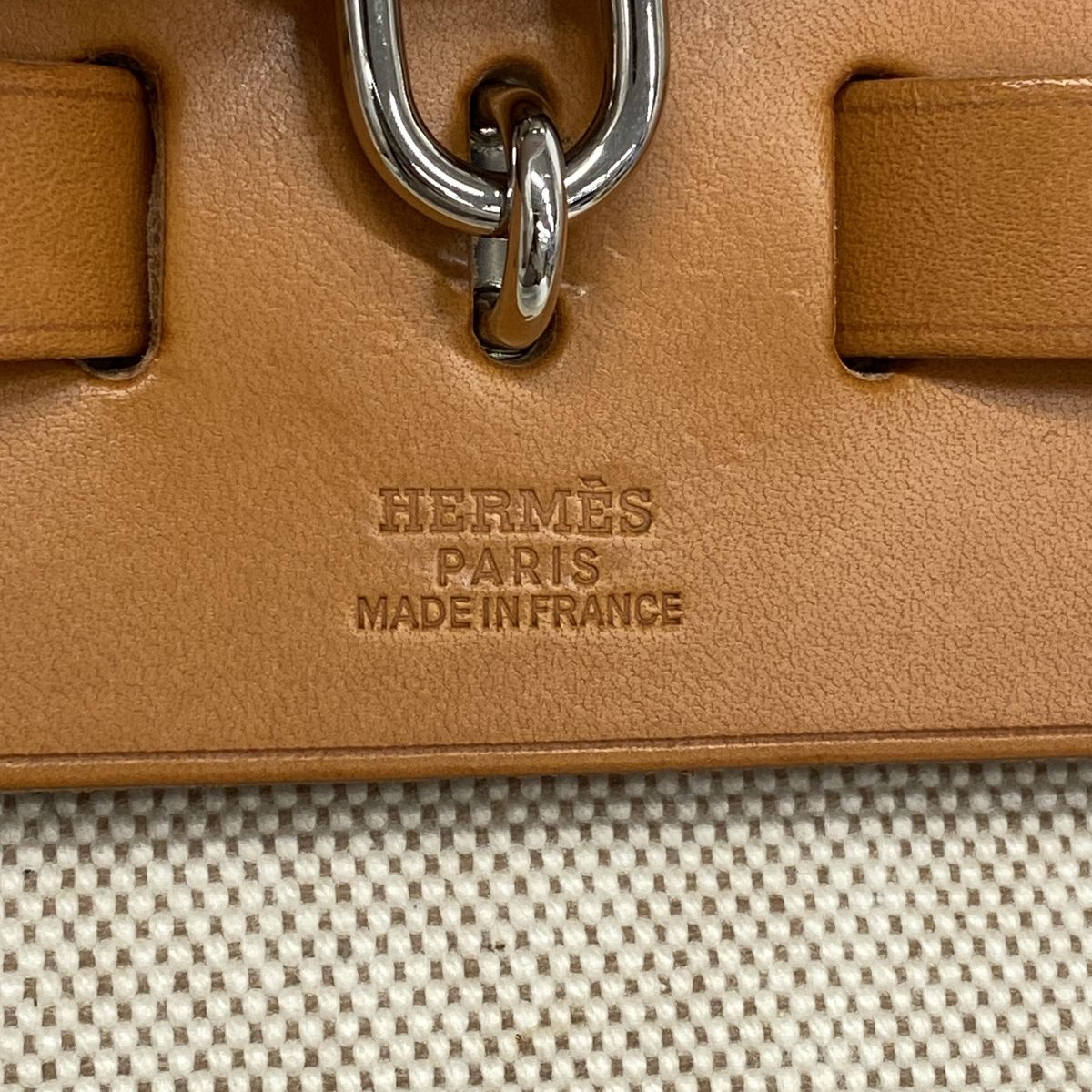 Hermes Handbag Herbag MM Toile H Natural Silver 2-Way Bag — view 5