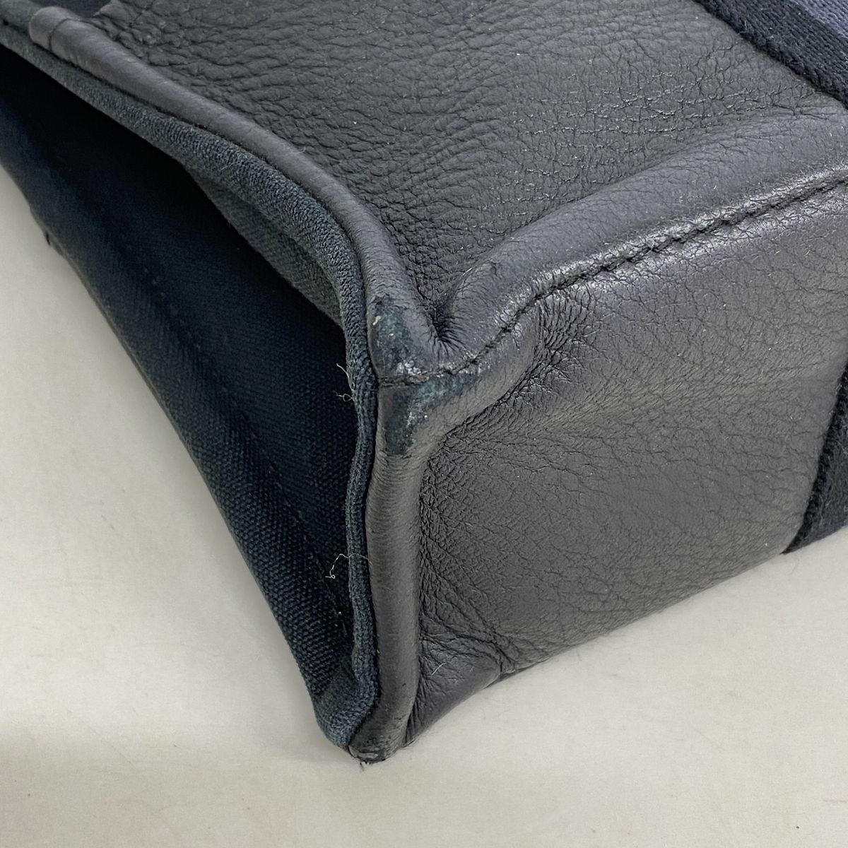 Hermes Handbag Fourre Tout PM Half Leather Canvas Black Silver — view 6