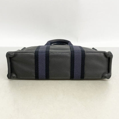 Hermes Handbag Fourre Tout PM Half Leather Canvas Black Silver — view 3