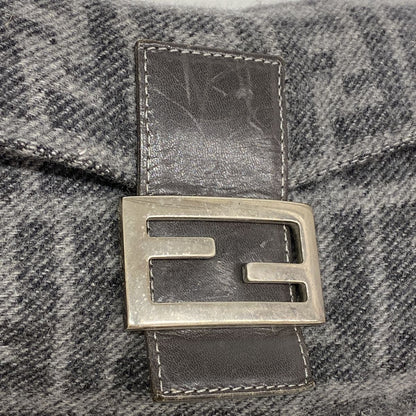 Fendi Handbag Zucca Mamma Bucket Wool Gray Silver — view 7