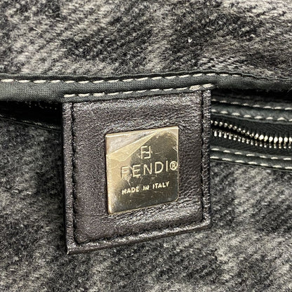 Fendi Handbag Zucca Mamma Bucket Wool Gray Silver — view 5