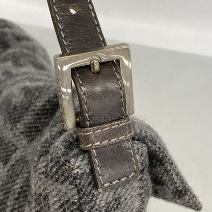 Fendi Handbag Zucca Mamma Bucket Wool Gray Silver — view 8