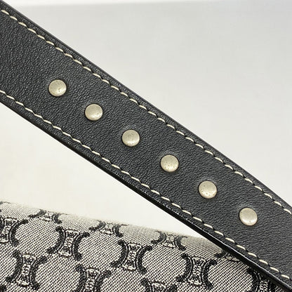 Celine Handbag Macadam Nylon Canvas Gray Black Silver — view 8