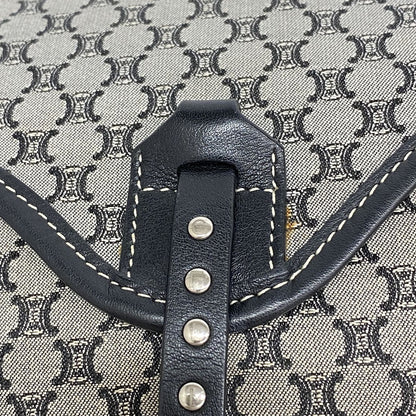 Celine Handbag Macadam Nylon Canvas Gray Black Silver — view 7