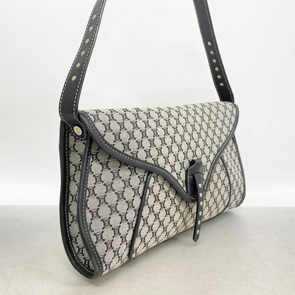 Celine Handbag Macadam Nylon Canvas Gray Black Silver — view 2