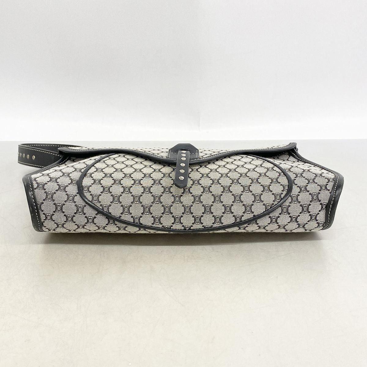 Celine Handbag Macadam Nylon Canvas Gray Black Silver — view 3