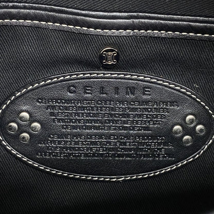Celine Handbag Macadam Nylon Canvas Gray Black Silver — view 5