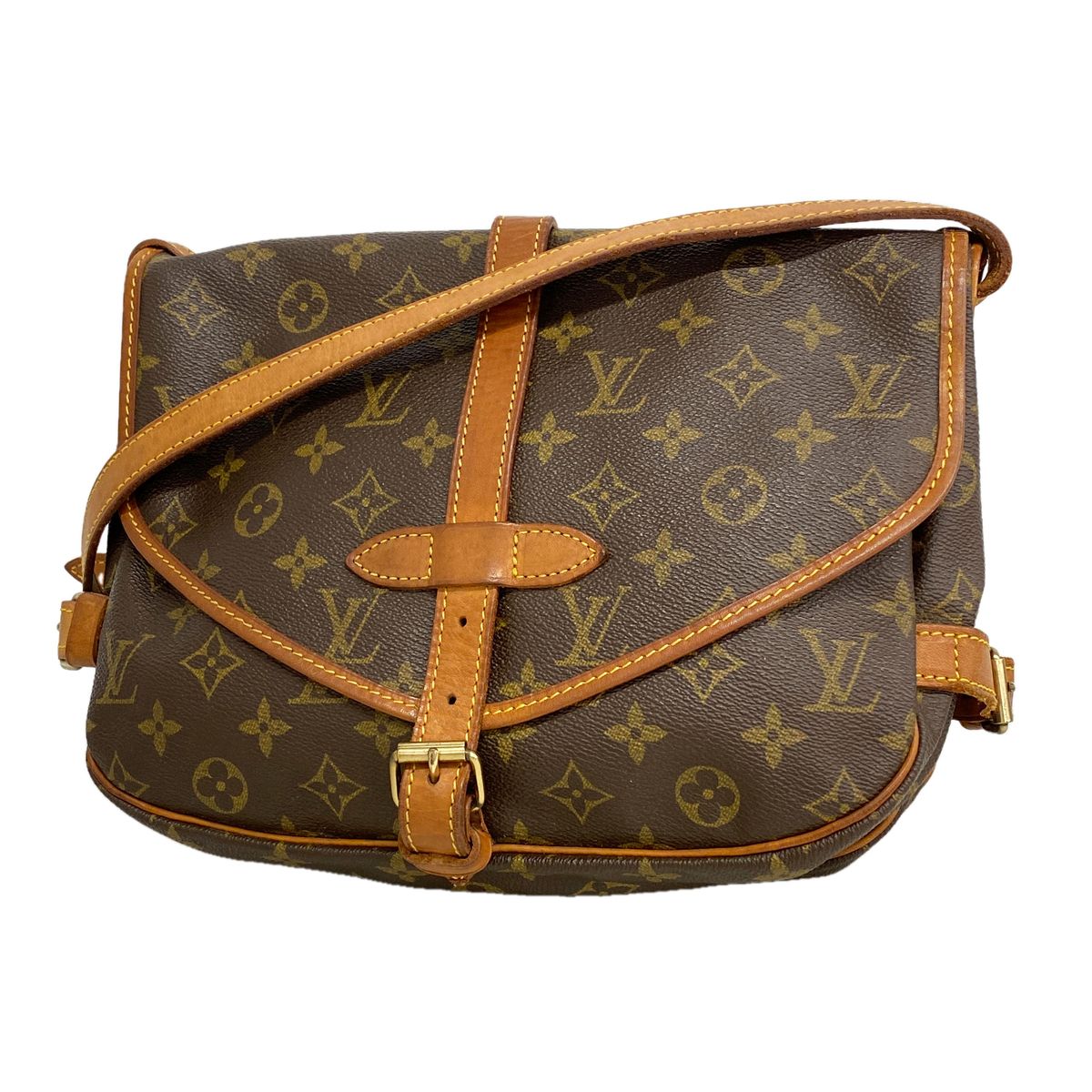Louis Vuitton Shoulder Bag Monogram Saumur 30 Brown