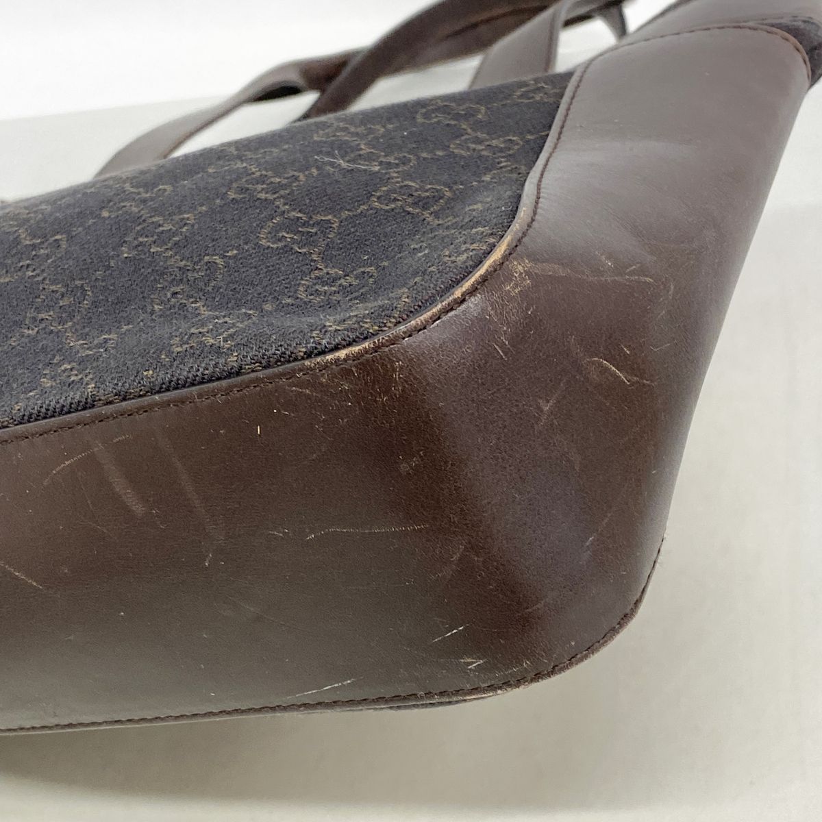 Gucci Tote Canvas Brown Silver — view 6