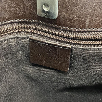Gucci Tote Canvas Brown Silver — view 5