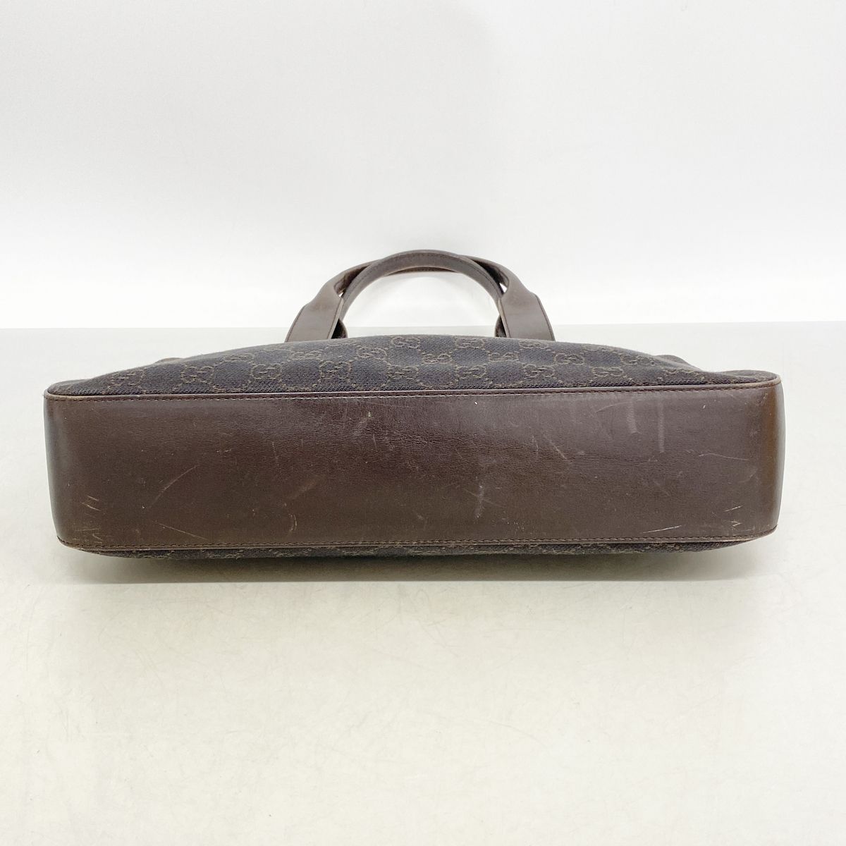Gucci Tote Canvas Brown Silver — view 3