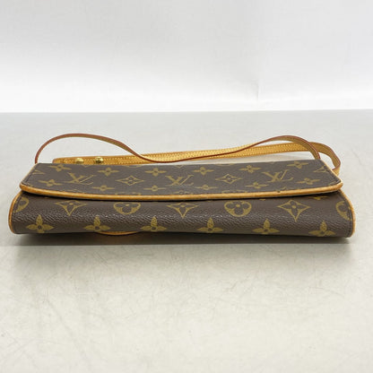 Louis Vuitton Shoulder Bag Monogram Pochette Twin GM Brown — view 3