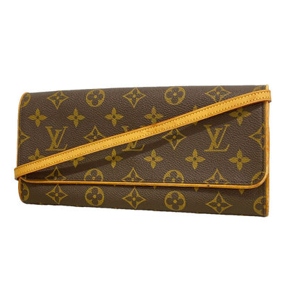 Louis Vuitton Shoulder Bag Monogram Pochette Twin GM Brown