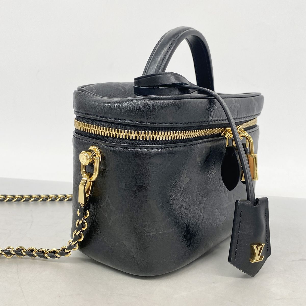 Louis Vuitton Vanity Bag Monogram Ink PM Black 2-Way Bag — view 2