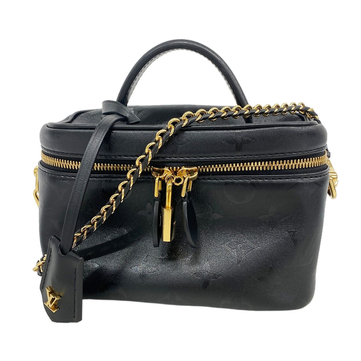 Louis Vuitton Vanity Bag Monogram Ink PM Black 2-Way Bag