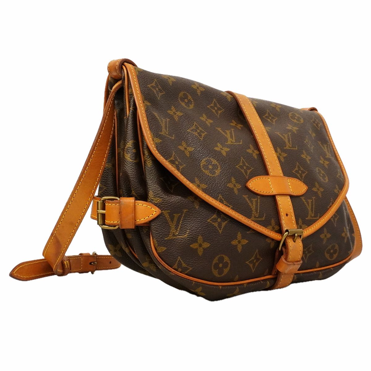 Louis Vuitton Shoulder Bag Monogram Saumur 30 Brown — view 2