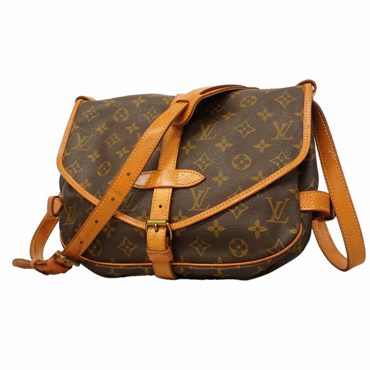 Louis Vuitton Shoulder Bag Monogram Saumur 30 Brown