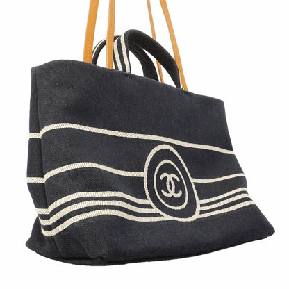 Chanel Tote Denim Navy Silver 2-Way — view 2