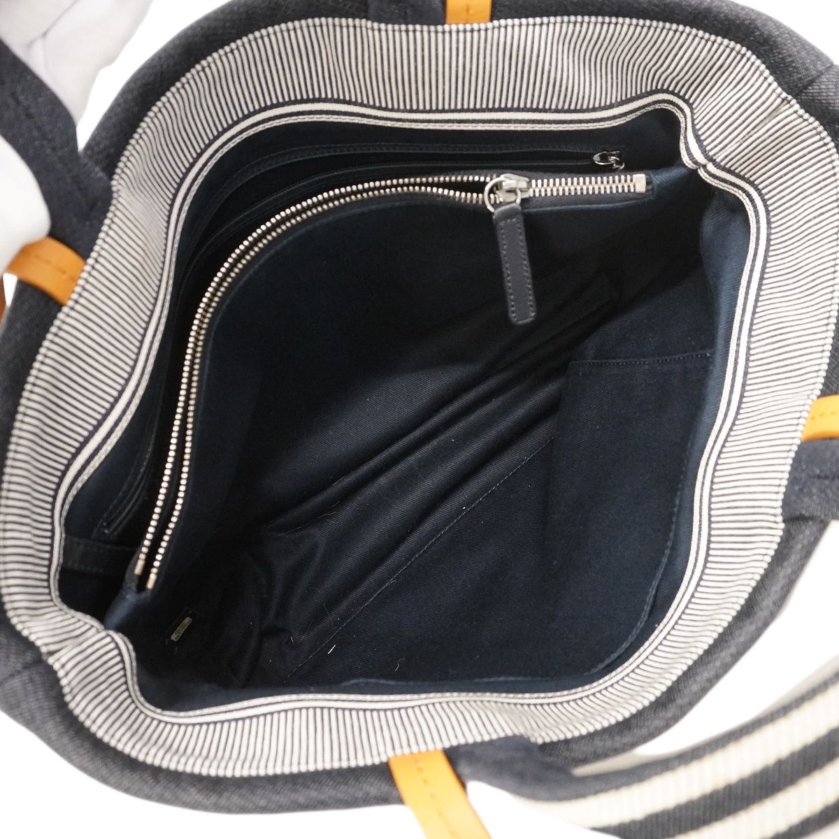 Chanel Tote Denim Navy Silver 2-Way — view 4