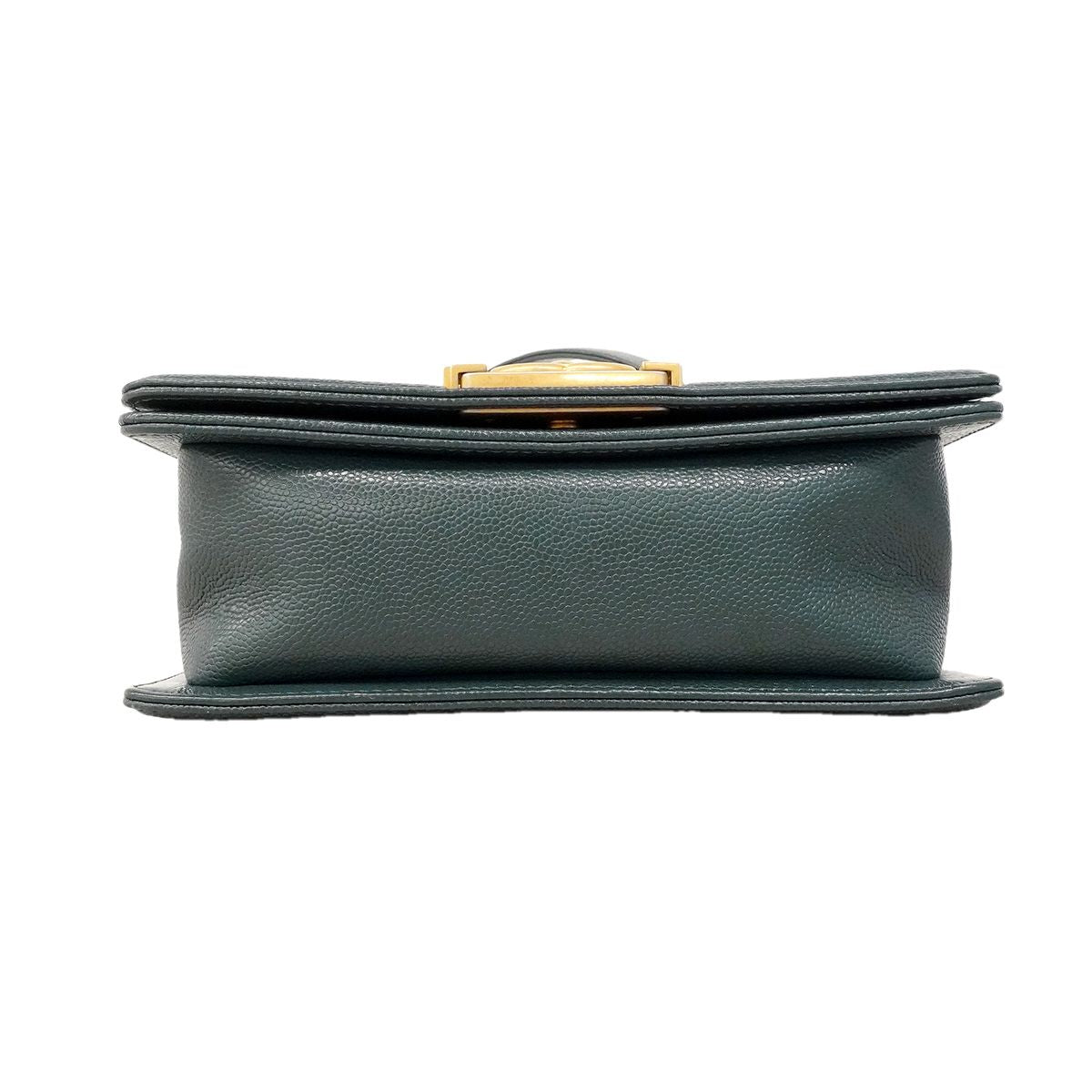 Chanel Shoulder Bag Boy Caviar Leather Steel Blue Gold — view 3