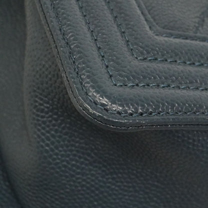 Chanel Shoulder Bag Boy Caviar Leather Steel Blue Gold — view 6